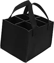 iplusmile Divided Wine Bottle Carrying Bag Portable Decorative Tote for Bottles Stylish and Storage for Parties and Events Lightweight Felt Design