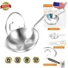 Large 13 Inch Stainless Steel Stir-Fry Pan with Lid - Optimal Heat Distribution