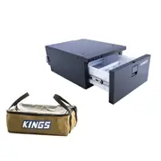 KINGS Stayzcool 30L Drawer Fridge Freezer 12V/24V 4WD SUV UTE + Clear Top Canvas Bag