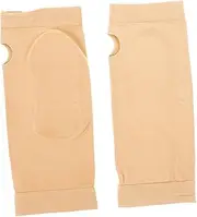 HONMEET 1Pair Elastic Wrist Support Gloves Soft Abrasion Compression Sleeves for Carpal Tunnel Relief Sports Gym Protection Light Yellow Hand Wraps