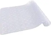 Bathtub Mat Non Slip with Suction Cups 15"x27" - Anti-Slip Shower Mat for Kids, Toddlers, and Seniors - Machine Washable Bath Tub Mat with Multiple Drainage Holes (Clear)