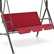 Swing Cover Chair Foldable Cushion Patio Garden Yard Seat Replacement (Red)