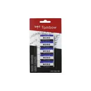Tombow 57321 MONO Eraser White Small 5-Pack. Cleanly Removes Marks Without Da...