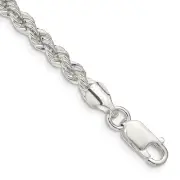 Sterling Silver 4.3mm Solid Rope Chain Bracelet 7" 8.88gm Gift for Mother