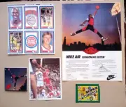 MICHAEL JORDAN NIKE AIR JORDAN 1985 STICKER UNOPENED HANG TAG LOS ASES DE LA NBA