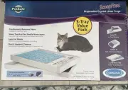 ScoopFree Crystal Disposable Litter Tray, Fresh Scent, Silica Crystals, 3-Pack