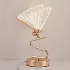 Transparent Butterfly Lampshade Night Lamps Nordic Bedside Table Lamp