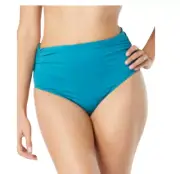Coco Reef Impulse Rollover Bikini Bottom, Side Shirred High Waisted M (az82)