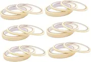 BELLIFFY Practical Nail Enamel Masking Tape 3/5/12mm 6 Sets Sticky Textured Paper Nail Art Tape Stickers for Manicure