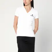 [Balenciaga] White short-sleeve Nano BB tank top M White