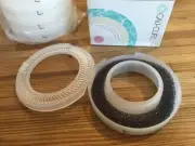 Cali-Curl Beach Wave Rings, 6 large new original clear w/ foam diffusers