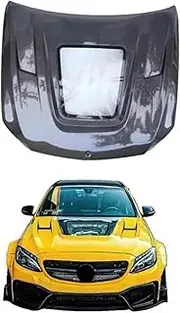 Hood Scoops for Cars， Carbon Fiber Bonnet Compatible for Benz C Class W204 W205 C63 Carbon Hood Bonnet Compatible for Benz C Class W205 C63 Carbon Hood