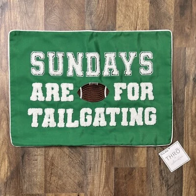 Thro Marlo Lorenz Sundays Are For Tailgating Throw Pillow Cover 14x20 NEW w TAGS