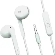 B/M Macaron Color Ear Buds Wired | Corded 3.5mm in-Ear Headphones for Computer, Laptop, Smart Phones | Button Control, Clear Sound, Fits All 3.5mm Jack B/M