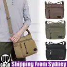 Man's Bags Men's Crossbody Retro Shoulder Messenger Bag Satchel Travel Canvas AU