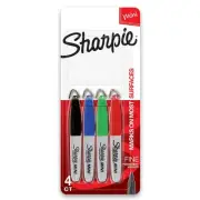 Mini Permanent Markers Fine Point Assorted Colors 4 Count