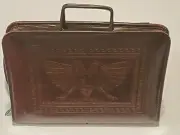 Leather Business Brief Case. Hand Made (Two Headed Eagle) Royalty Case