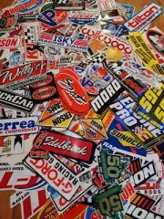 50 + Racing stickers Assortment NHRA Tool Box Garage random pick + koozie.....