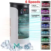 Mini Air Conditioner LED Air Cooler Fan Portable Personal Cooling Humidifier Fan