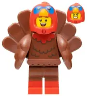 LEGO New Minifigure Turkey Costume with Black Display Tile Retired Series 23-09