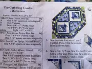 Quilts Craft Kit w/ Beautiful Fabric Included Table Runner Floral Print Blue Yel