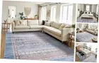 5x7 Western Rugs for Living Room, Machine Washable Aztec Geometric Carpet with