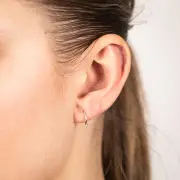 Sterling Silver Diamond Cut 11mm Sleeper Earrings