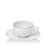Costa Nova White Pearl Coffee Cup & Saucer