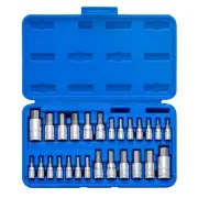 01144A Tamper-Proof Hex Bit Socket Set, 26 Pieces | SAE (5/64-9/16”) and Metr...