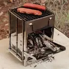 Camping Stove One-piece Folding Easy to Disassemble Square Camping Bbq