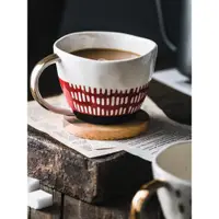 在飛比找ETMall東森購物網優惠-水杯陶瓷馬克杯咖啡杯復古手繪美式早餐杯燕麥杯大肚牛奶杯耐高溫