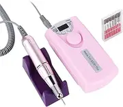 Bouzaak Rechargeable Electric Nail Drill, 30000RPM Professional Nail File Kit, Portable Nail Grinder,Acrylic Gel Nail Manicure Pedicure Tool, Gift for Nail Artists & DIY