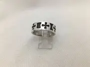 Sterling Silver .925 7mm Wide Cross Band Ring Size 7 1/2