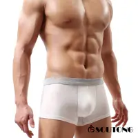 在飛比找momo購物網優惠-【SOUTONG】莫代爾舒適親膚透氣型男平口褲買一送一 白色