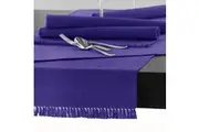 Cotton Ribbed Table Runner Ultra Violet by Hoydu