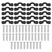 Kayak Pad Eye, 12 Pack Nylon Deck Loops with 40 Flat Head Screws