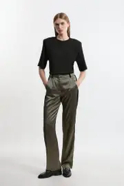 Tall Geo Jacquard Velvet Mix Tailored Pants