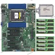 Supermicro H12SSL-i Motherboard + AMD EPYC 7763 CPU + Samsung 3200MHz 32GB RAM