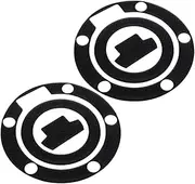 NOLITOY 2pcs Motorcycle Tank Sticker Motorcycle Tank Decals Black Plastic