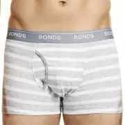 Bonds Striped Guyfront Trunk MZUQI Grey Stripe