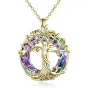 Crystal Tree of Life Necklace Stainless Steel Necklace