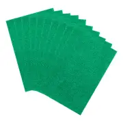 10 Sheets Glitter Foam Sheets Craft Adhesive Sheets EVA Foam Sheets Deep Green