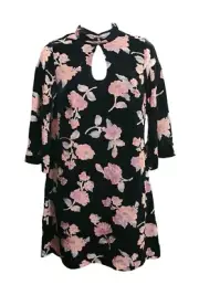 Nanette Lapore Moody Romance Dress Womens 8 Velvet Black Pink Floral NEW