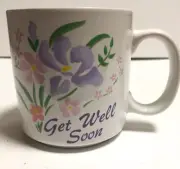 RUSS Coffee Mug “GET WELL SOON” Floral Motif #8086 Russ Berrie & Co. Inc.NICE!!