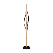 Randy Sleek Curvy LED Standing Floor Light Lamp Black/Wood