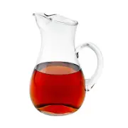 Elegant and Modern Murano Style Art Glass Barware, Zeus Pitcher, 42oz, 10 Inches