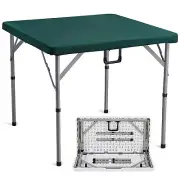 VEVOR Mahjong Table Fold-in-Half 4 Player Card Table & Wear-Resistant Tabletop