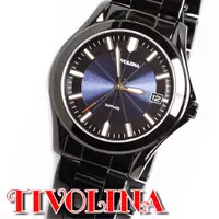 在飛比找蝦皮購物優惠-日本TIVOLINA黑色男錶手錶【 長億鐘錶 】全黑錶帶 藍