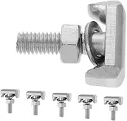 Zerodeko 6pcs Set Screws Stainless Steel Stainless Steel Automotive Replacement Parts Battery Terminal T-bolt Kit Battery Terminal Bolt Replacement Silver
