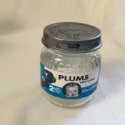 Vintage 1990's Gerber 2nd Glass Baby Food Jar With Label Plums